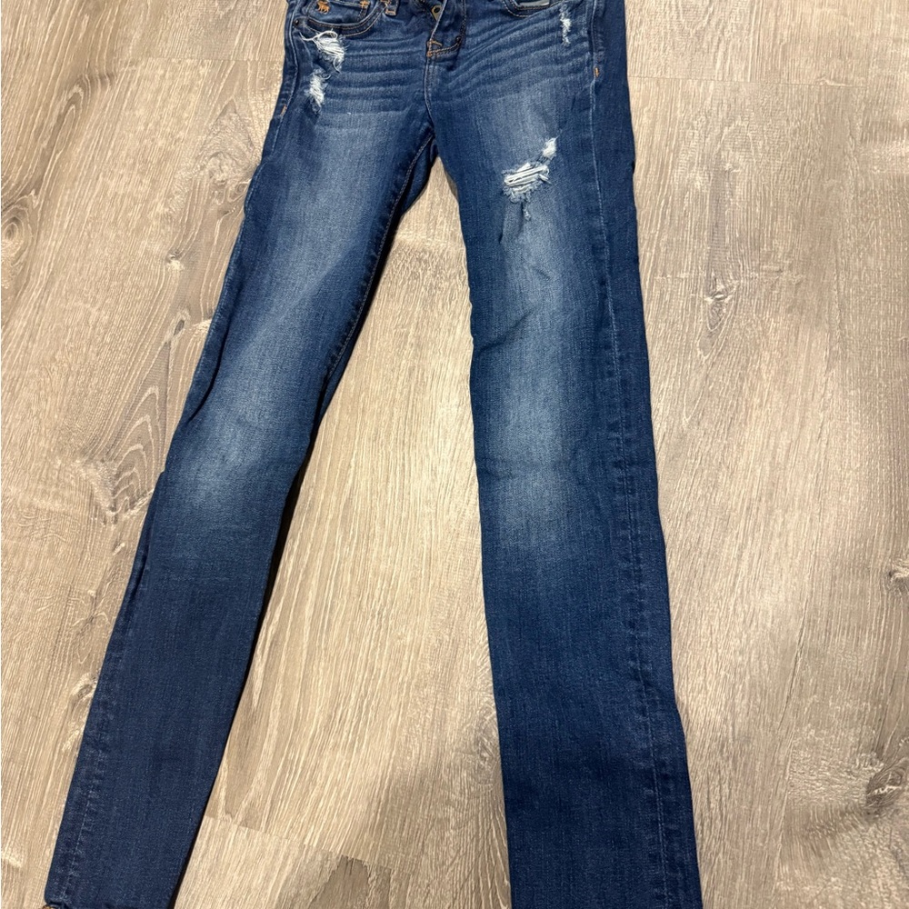 Abercrombie Kids Distressed Blue Jeans 12 slim